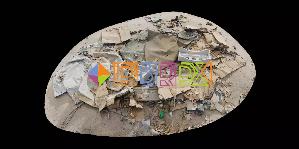PBRPX Trash Heap 02 Low-poly 3D model_0