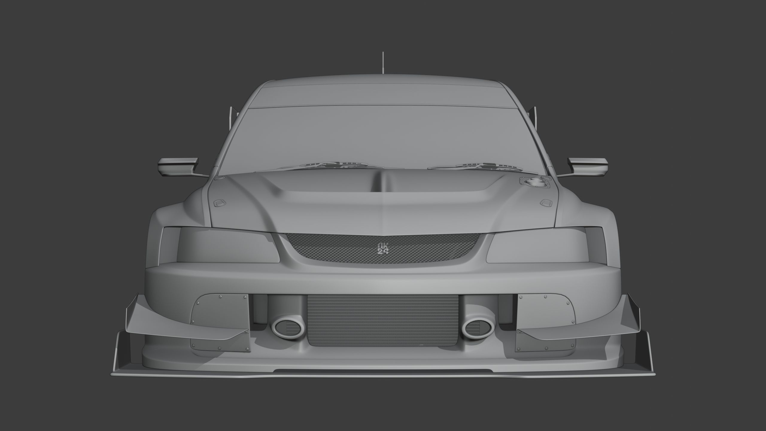 Mitsubishi Lancer Evolution IX Heavy Modification 3D model_12