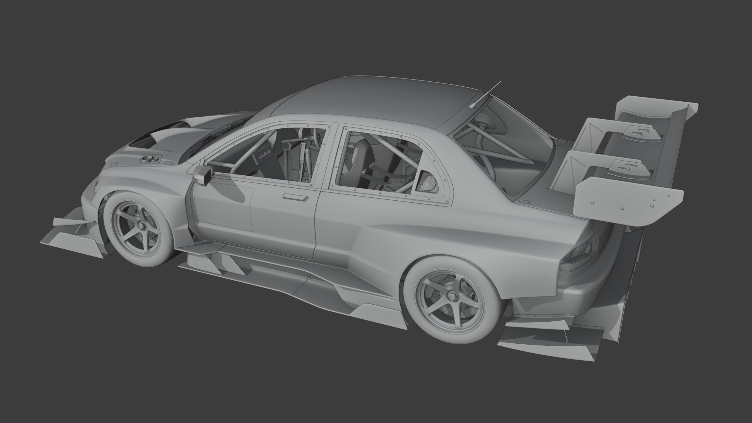 Mitsubishi Lancer Evolution IX Heavy Modification 3D model_16
