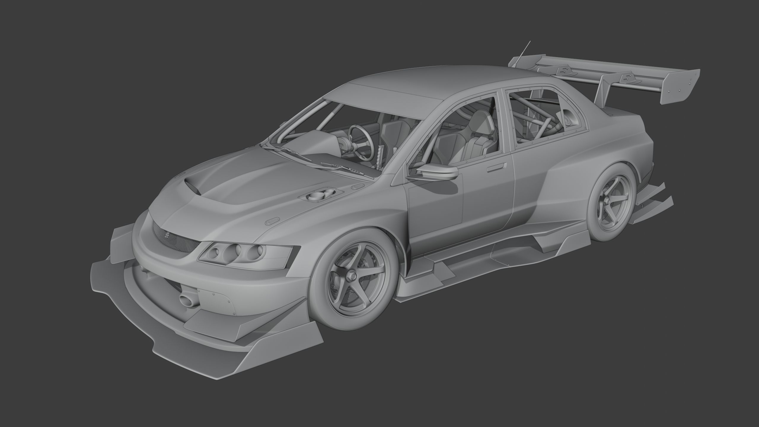 Mitsubishi Lancer Evolution IX Heavy Modification 3D model_14