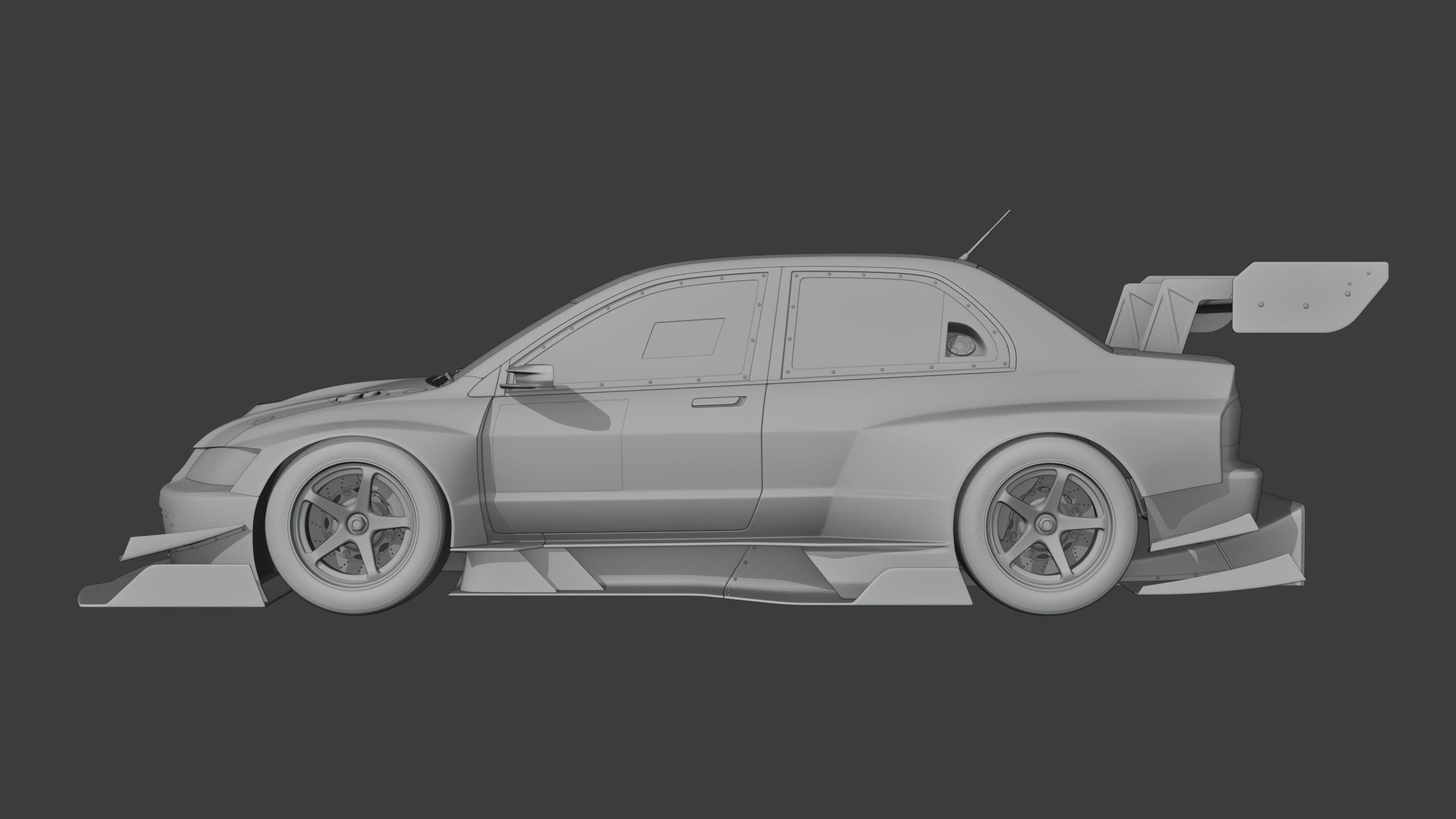 Mitsubishi Lancer Evolution IX Heavy Modification 3D model_11