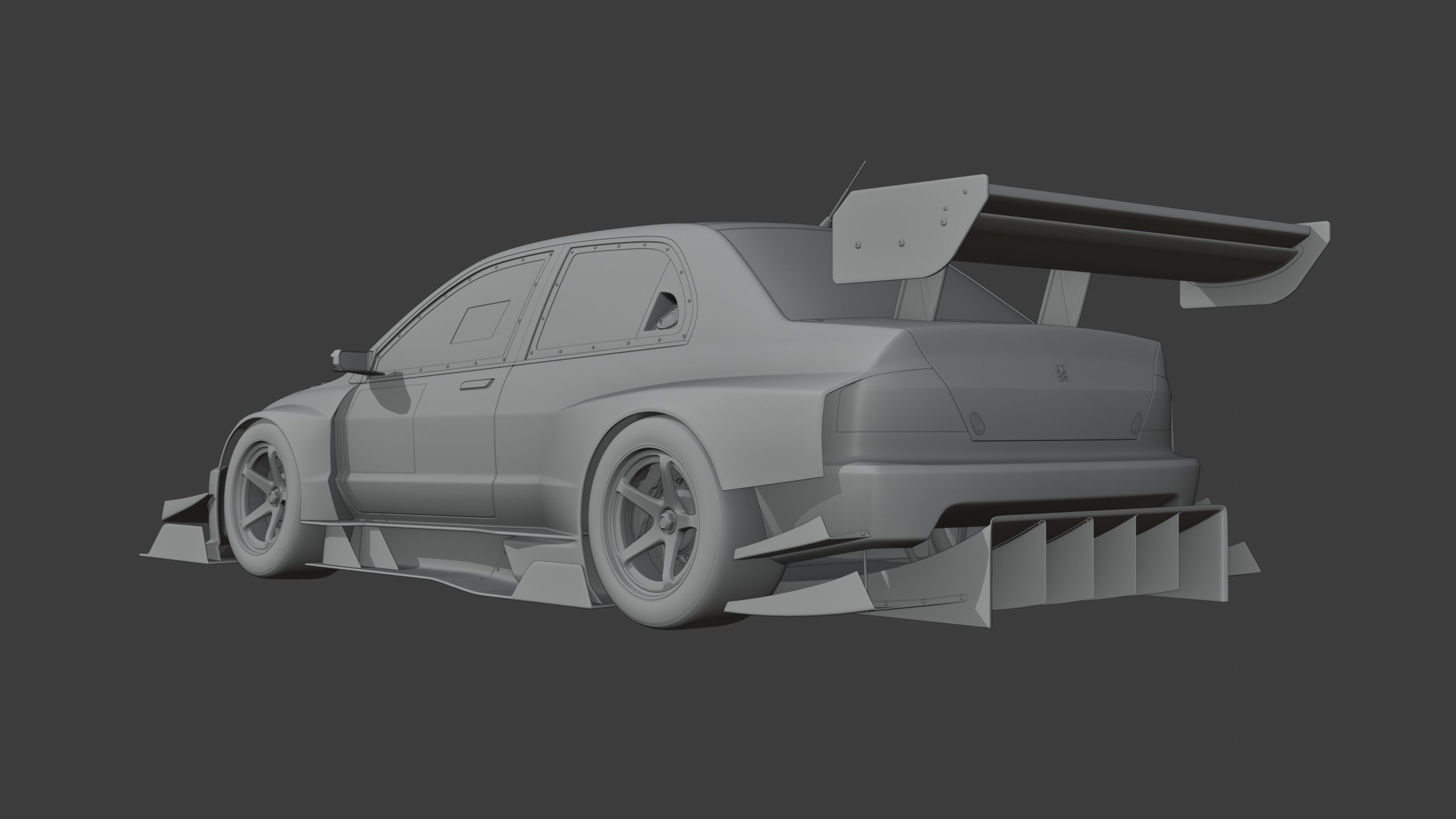 Mitsubishi Lancer Evolution IX Heavy Modification 3D model_10