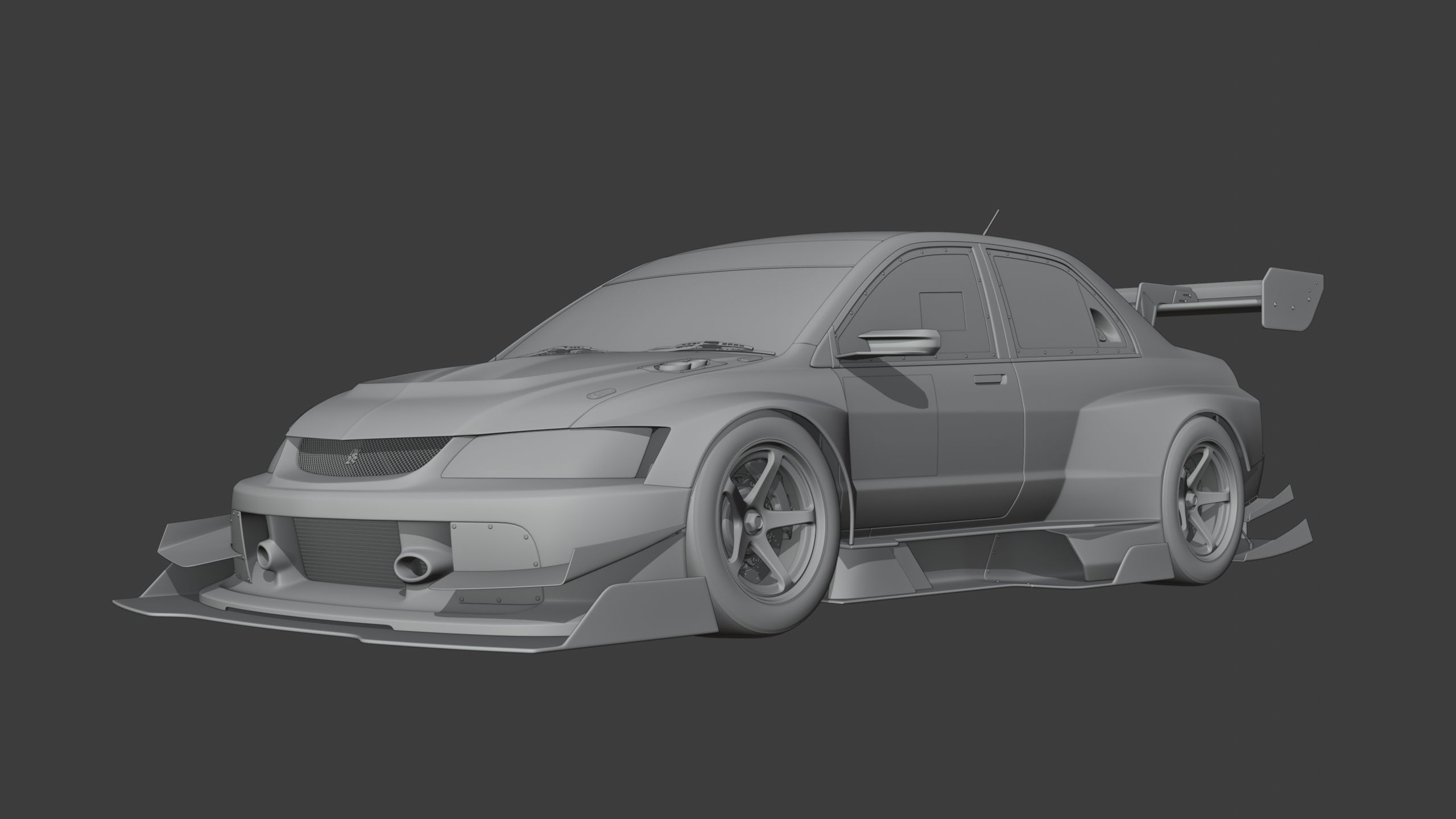 Mitsubishi Lancer Evolution IX Heavy Modification 3D model_9