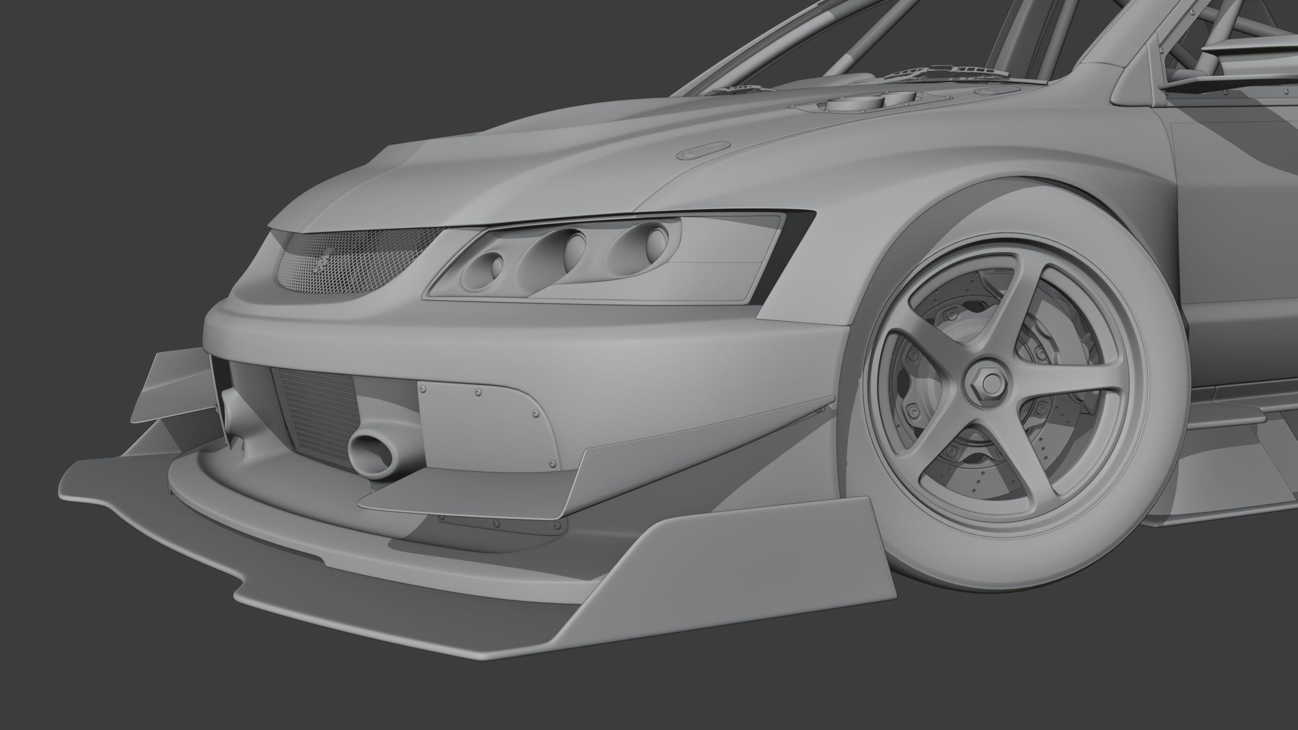 Mitsubishi Lancer Evolution IX Heavy Modification 3D model_15