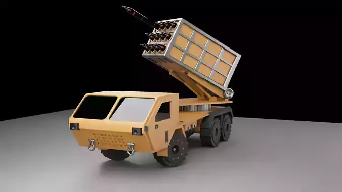 Military Rocket Launcher Truck 3D model
