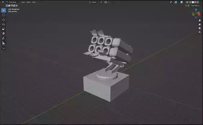Low Poly missile launcher