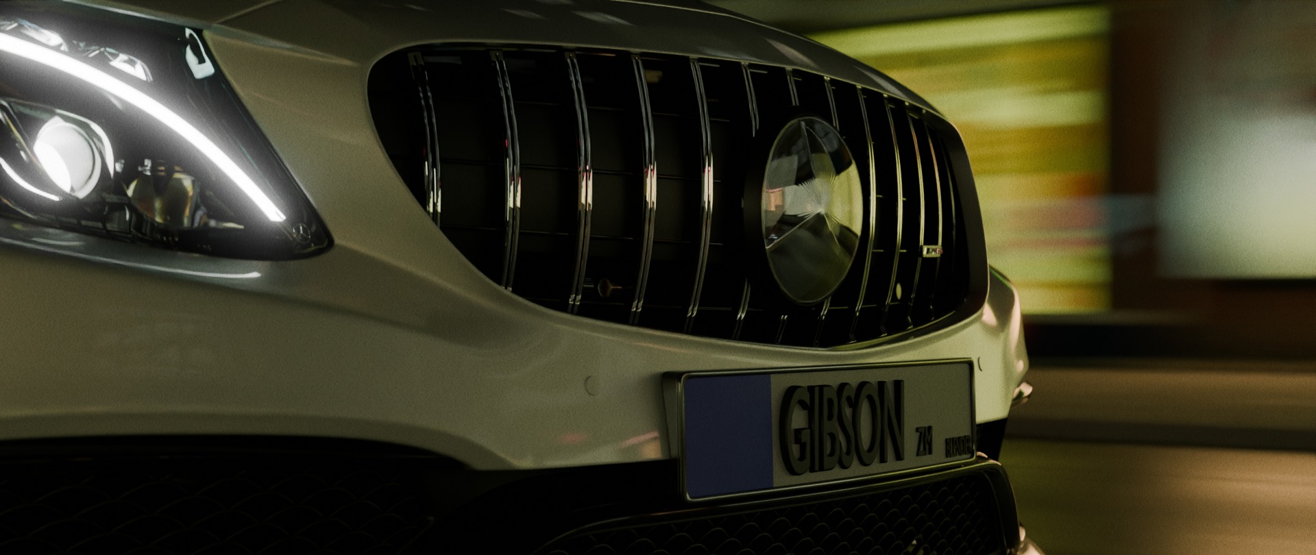 Car night animation scene 3D model_7