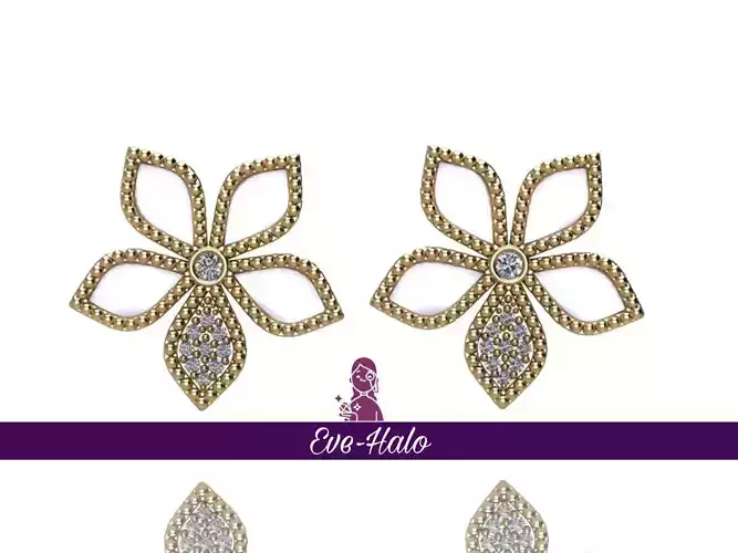 Enamel Flower Earrings E2300