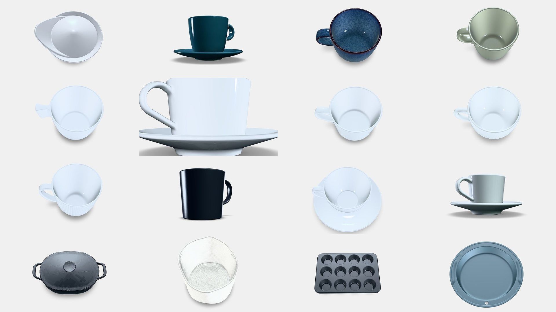 NEW Kitchenware Pack Appliances Furniture and Essential Tools 3D Model Collection_6