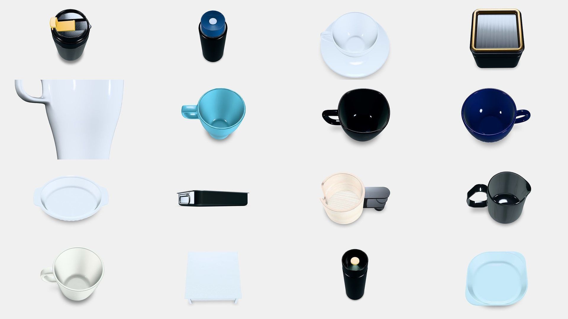 NEW Kitchenware Pack Appliances Furniture and Essential Tools 3D Model Collection_9