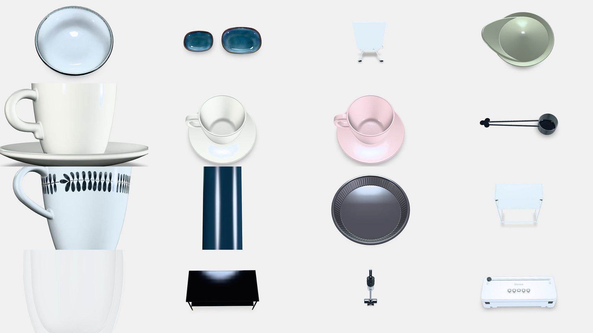 NEW Kitchenware Pack Appliances Furniture and Essential Tools 3D Model Collection_10