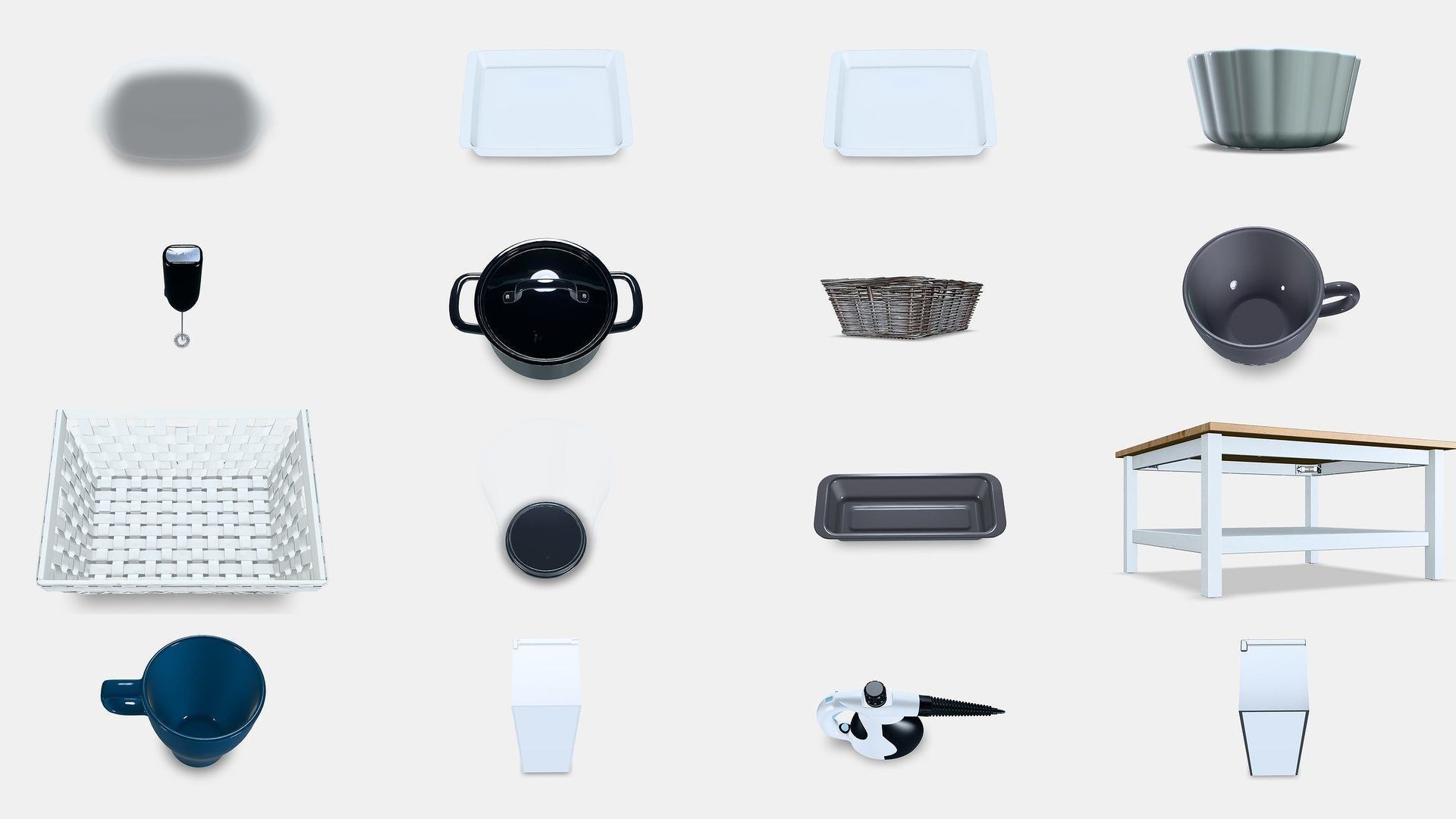 NEW Kitchenware Pack Appliances Furniture and Essential Tools 3D Model Collection_13