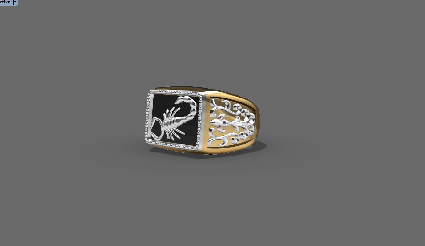 Man ring  3D print model_3