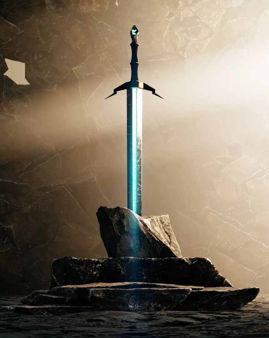 Model Sword Low-poly 3D model_0