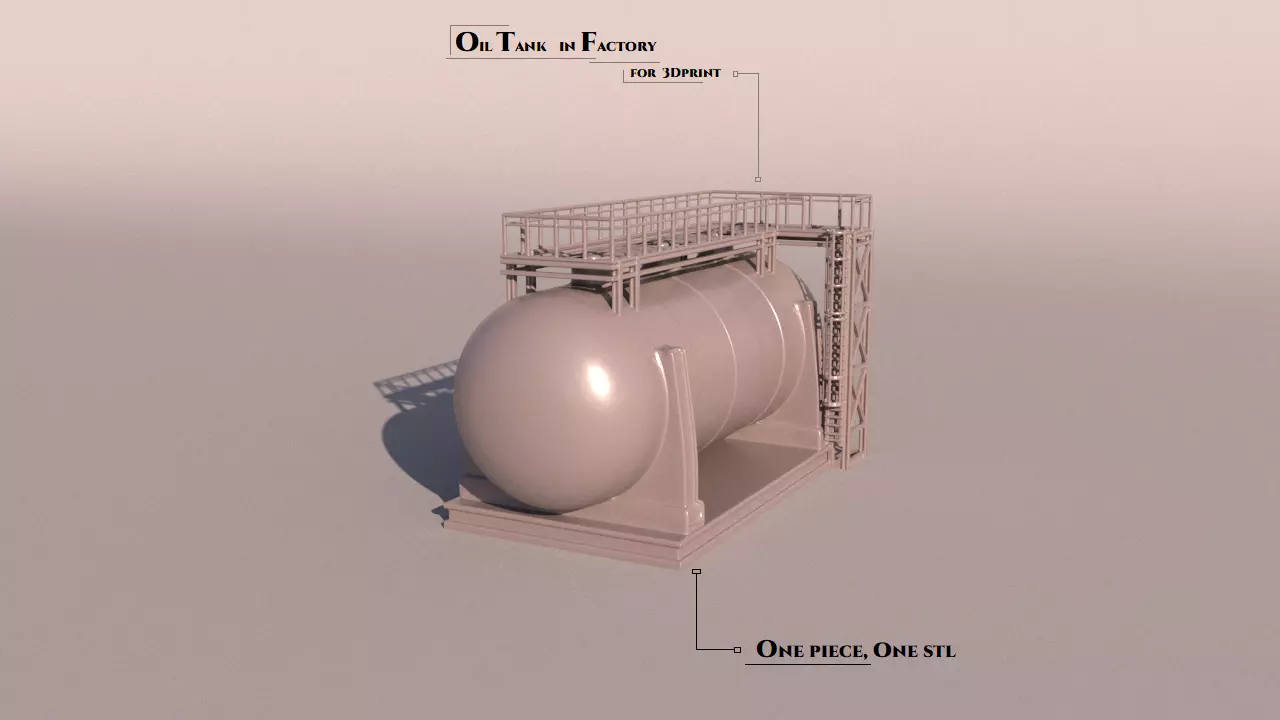 Oil Tank 3D print model_0