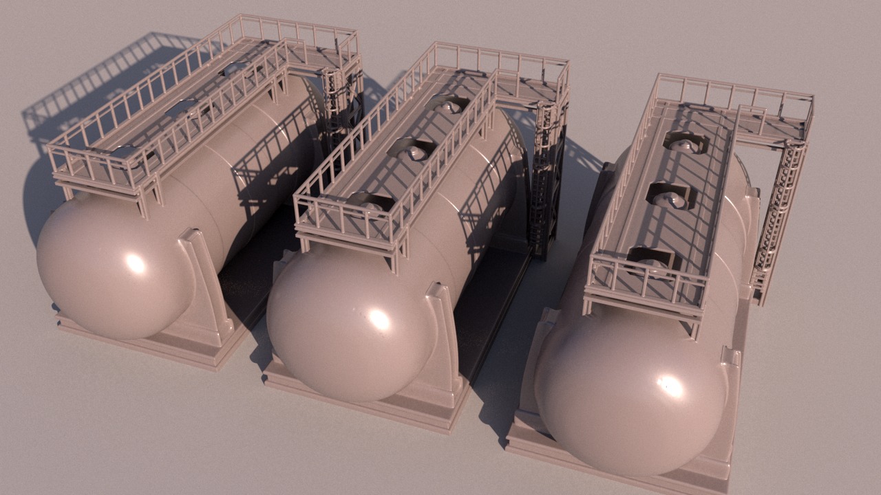 Oil Tank 3D print model_1