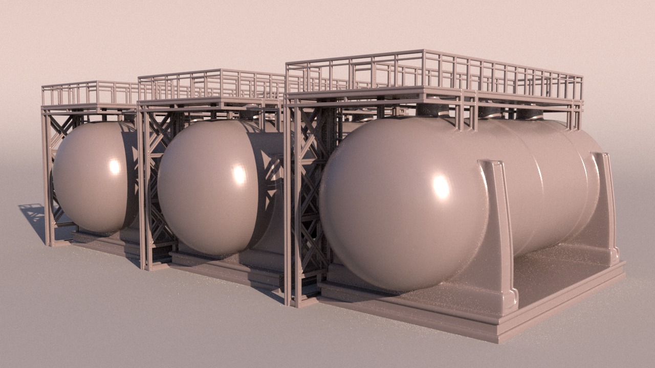 Oil Tank 3D print model_2