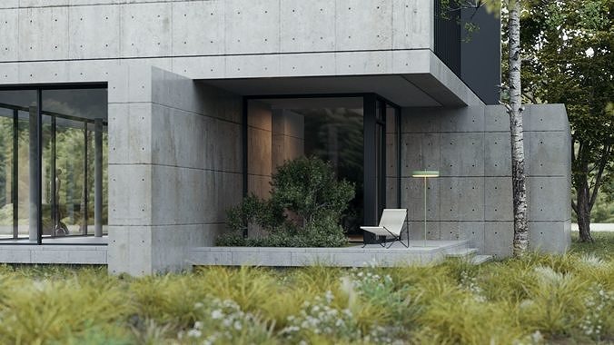 ProVis3D 043 - Villa Concrete 3D model 7