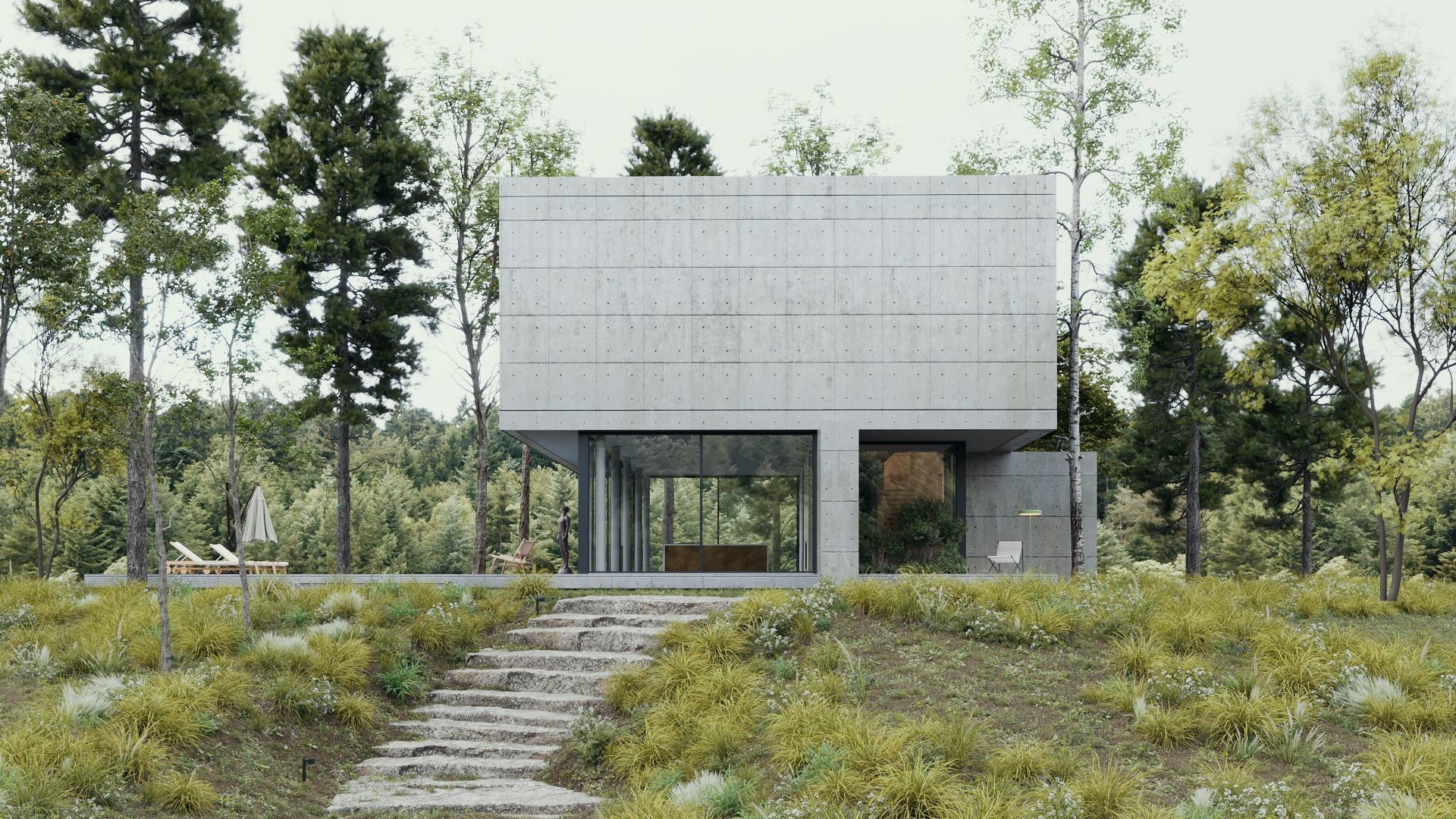 ProVis3D 043 - Villa Concrete 3D model_0