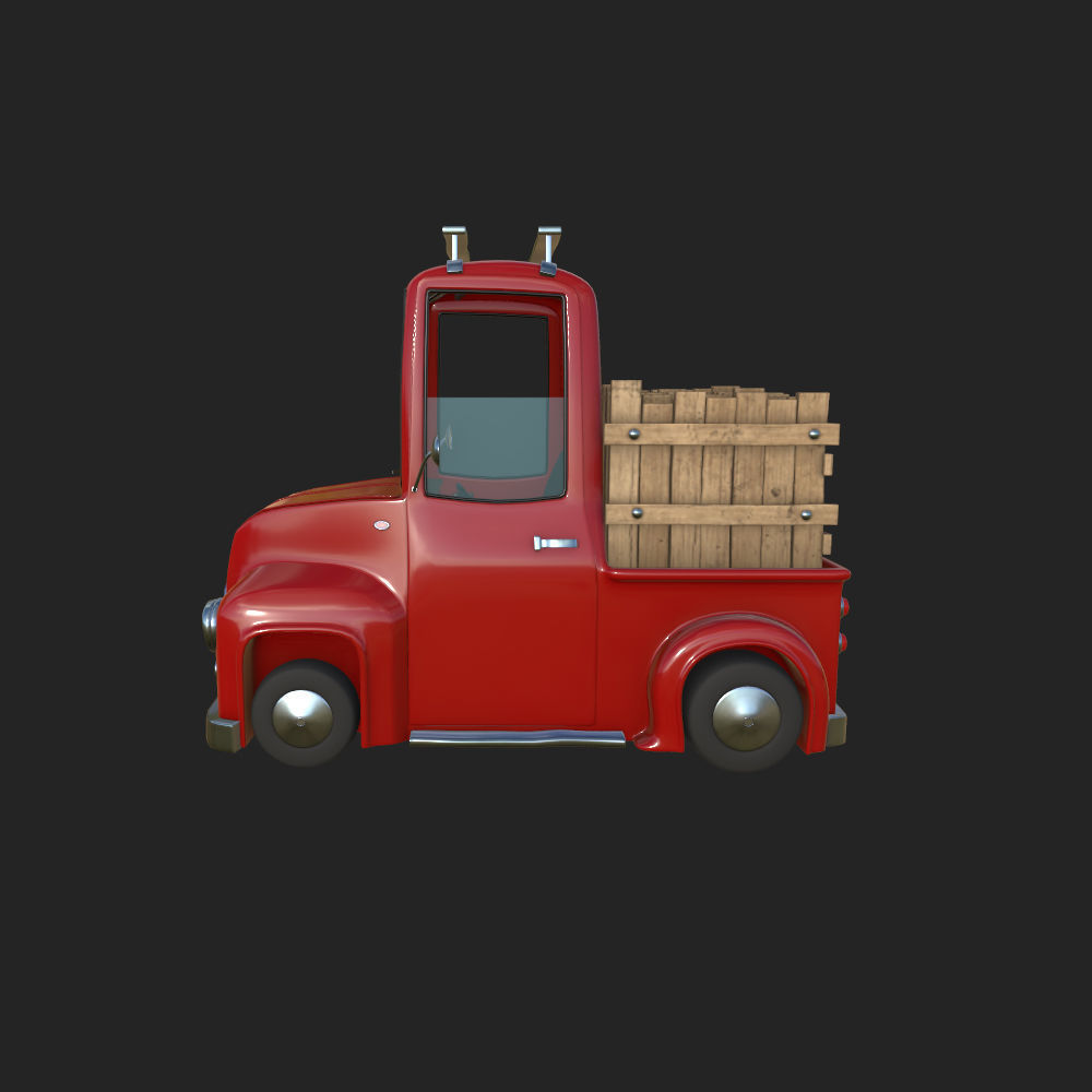 Truck Cartoon 3D model_11