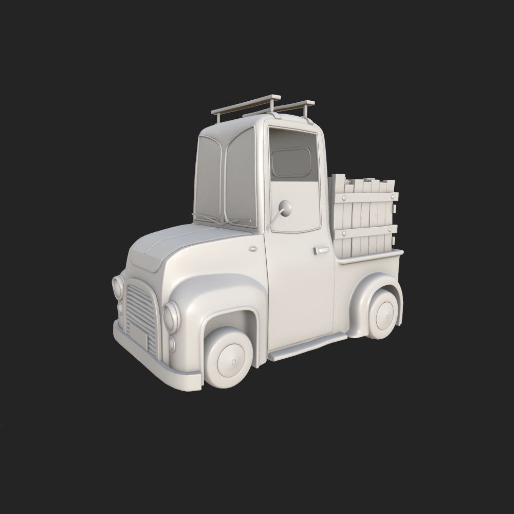 Truck Cartoon 3D model_16