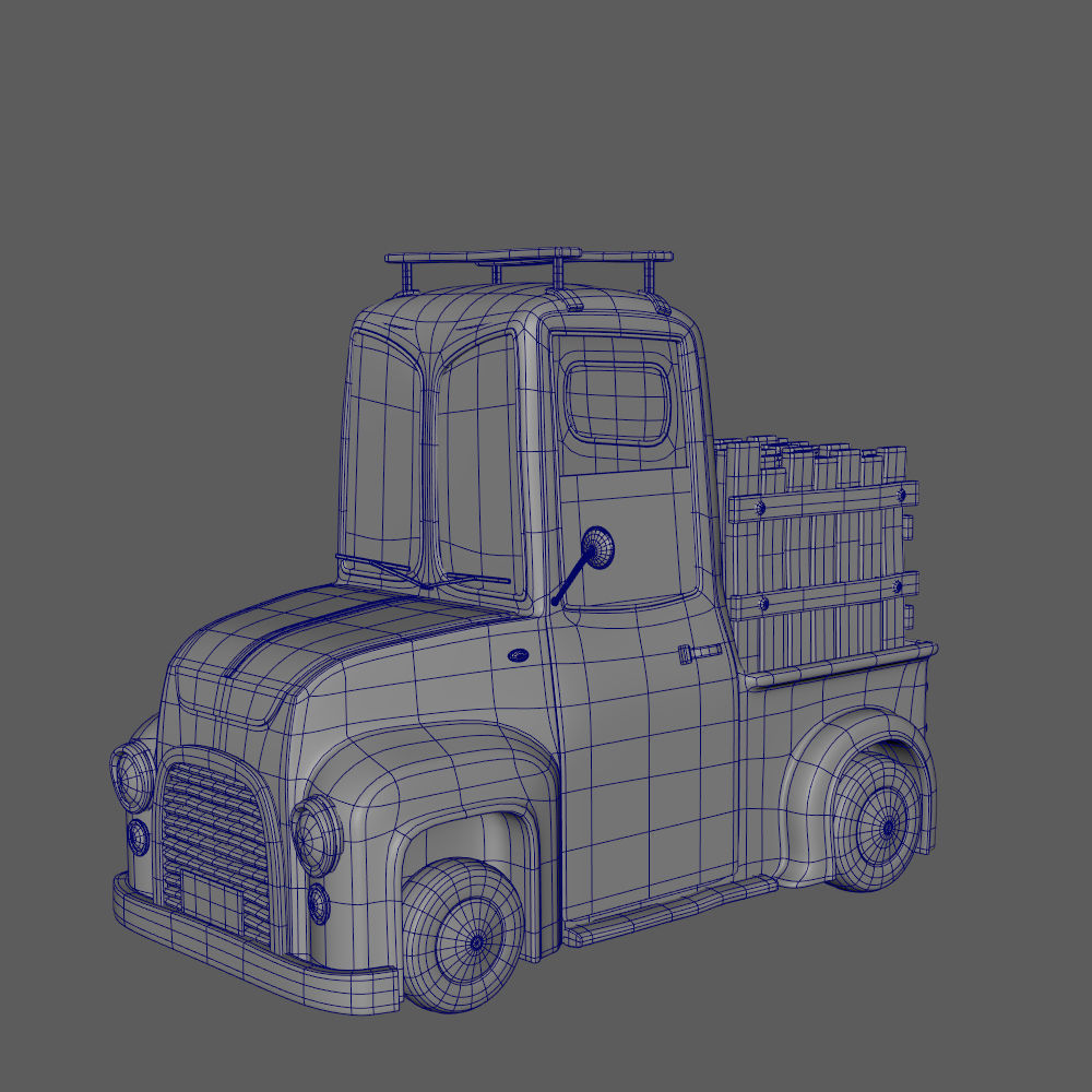 Truck Cartoon 3D model_1