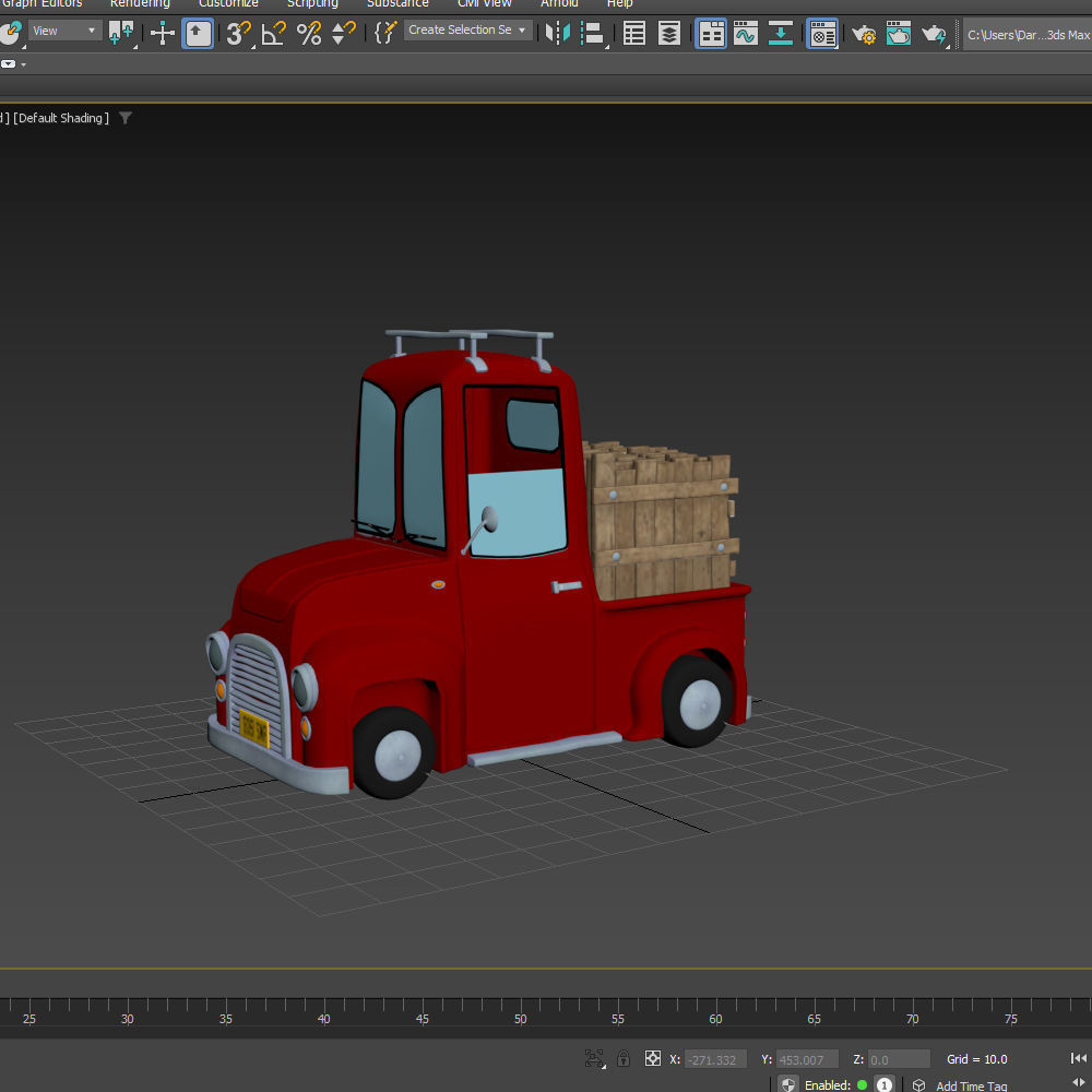 Truck Cartoon 3D model_22