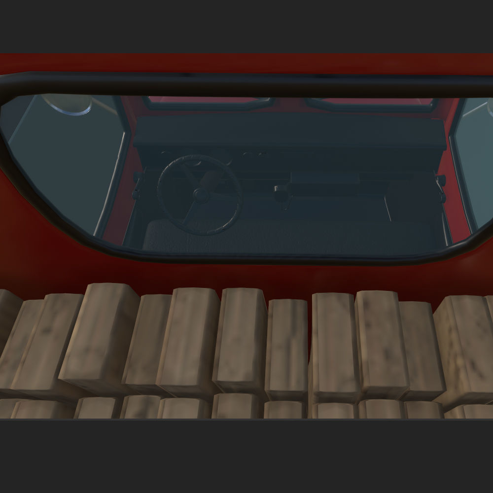 Truck Cartoon 3D model_21