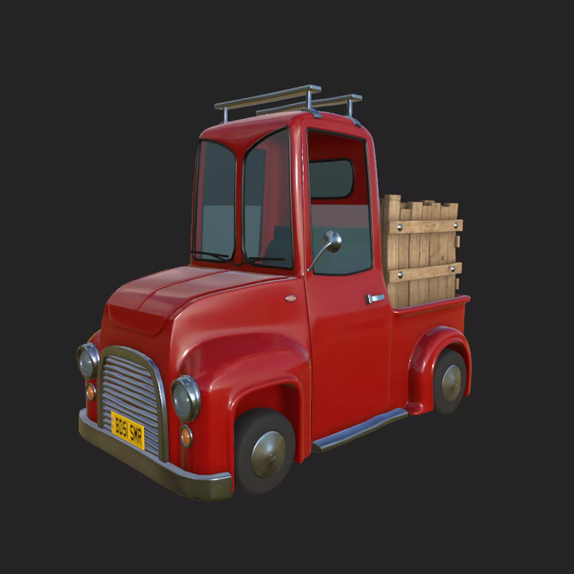Truck Cartoon 3D model_0