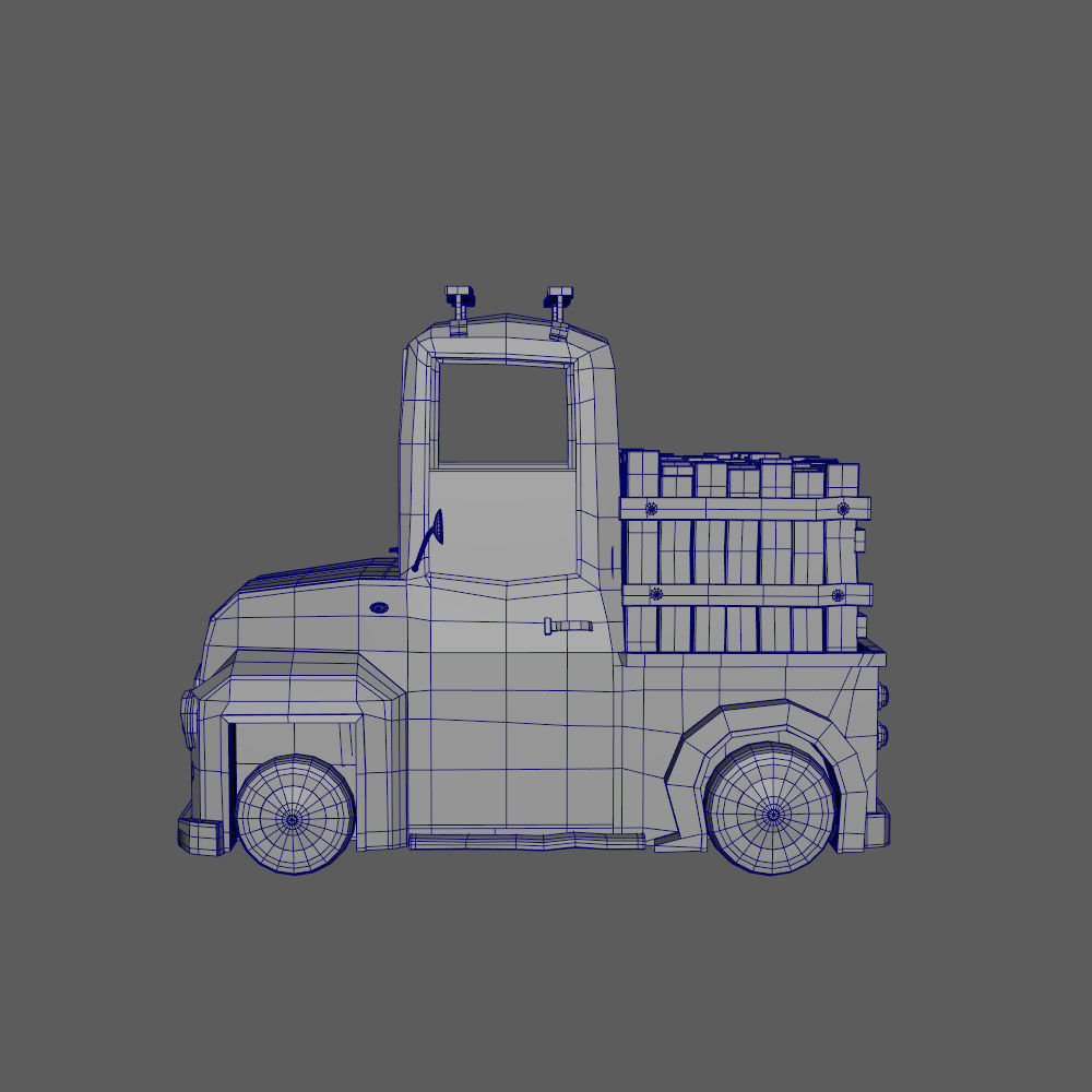 Truck Cartoon 3D model_9