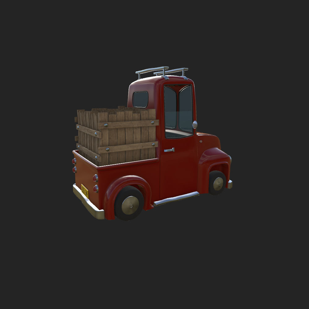 Truck Cartoon 3D model_14