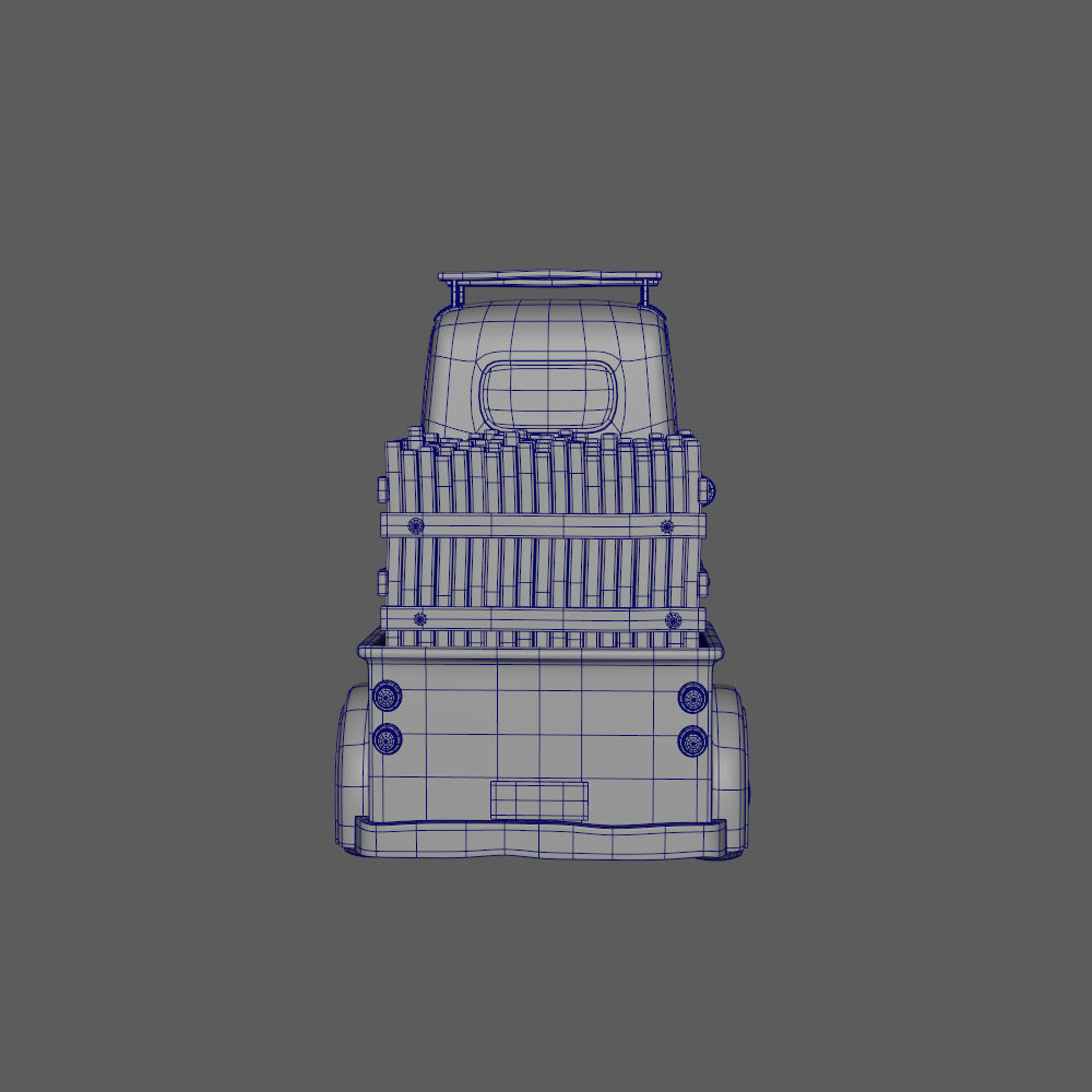 Truck Cartoon 3D model_3