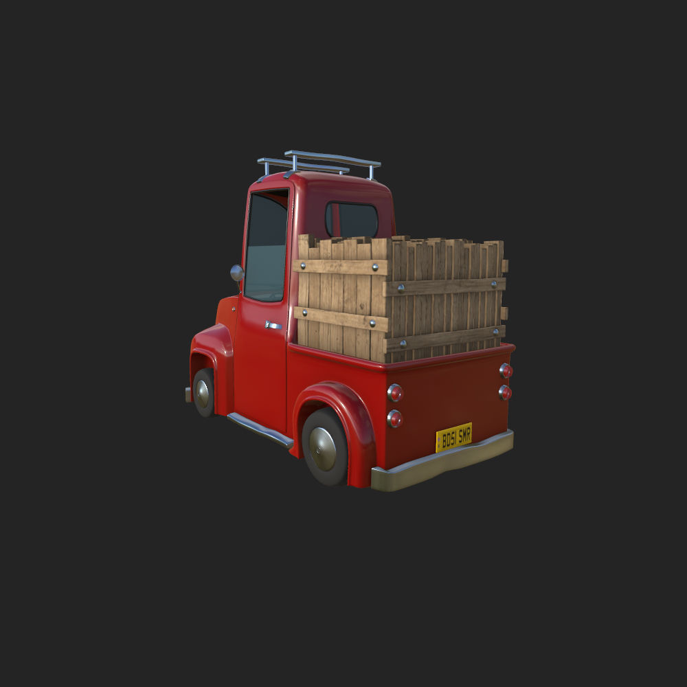 Truck Cartoon 3D model_12