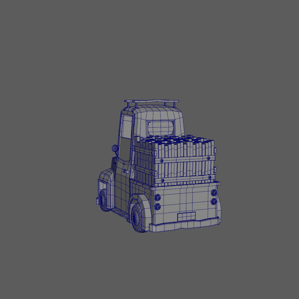 Truck Cartoon 3D model_10