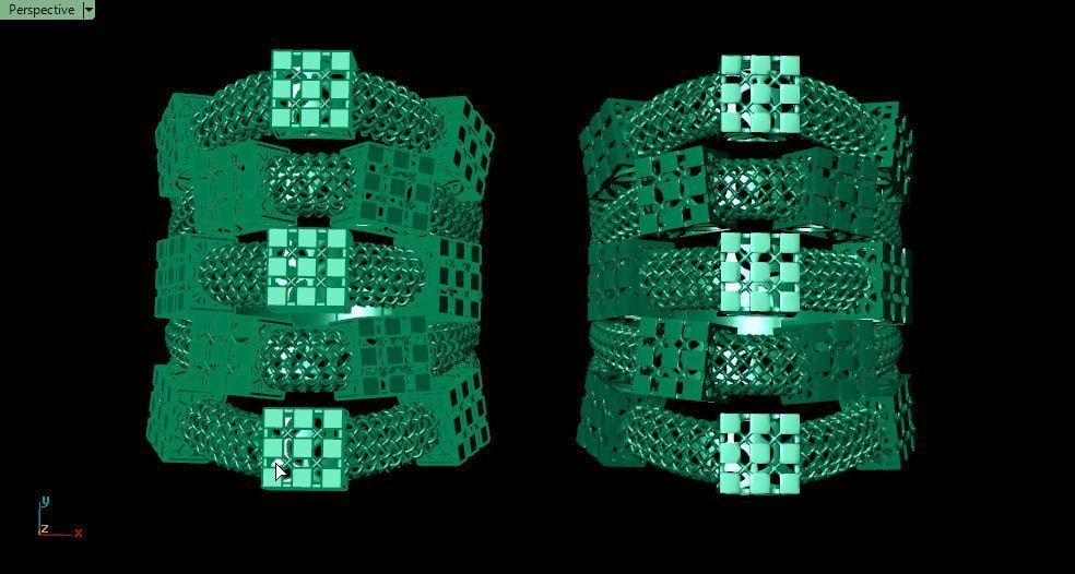 Multi strand fusion ring 3D print model_3