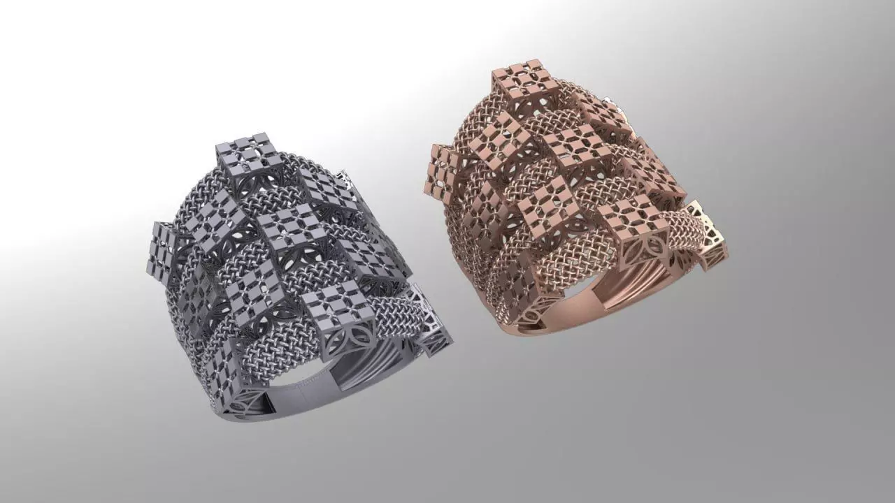 Multi strand fusion ring 3D print model_0