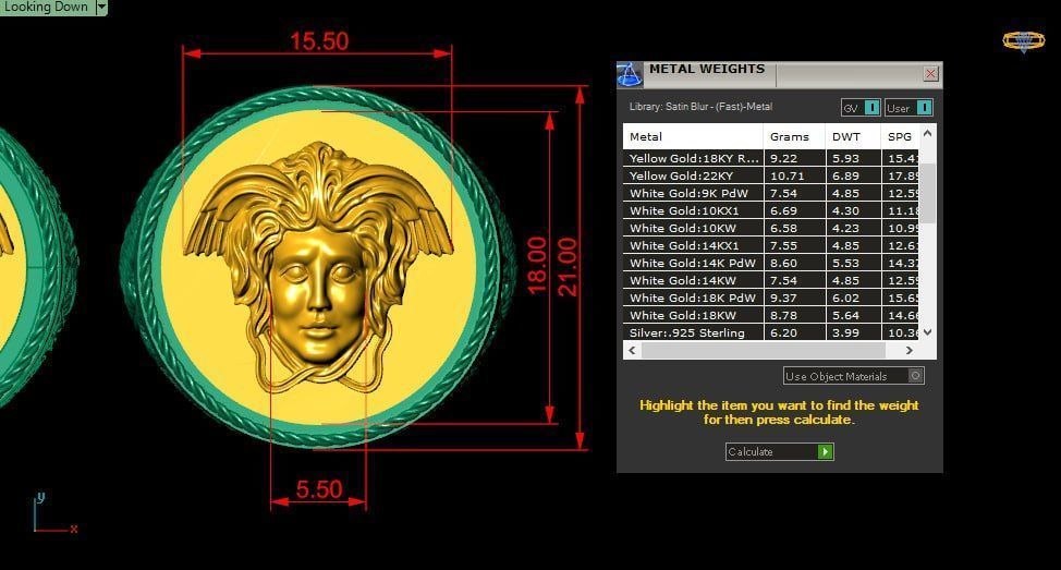 Medusa coin ring 3D print model_6