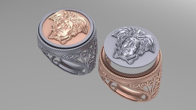 Medusa coin ring 3D print model