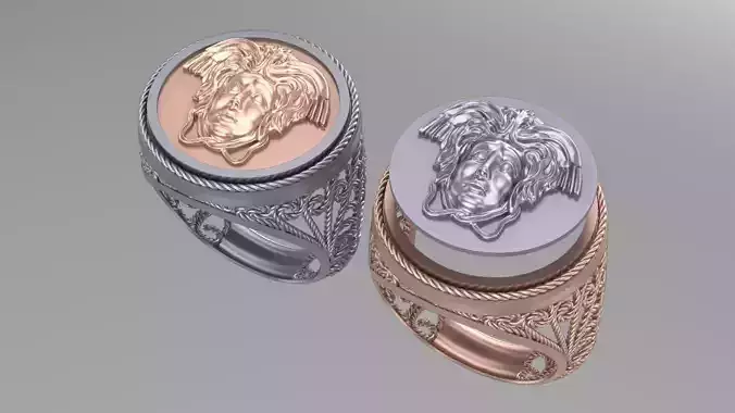 Medusa coin ring