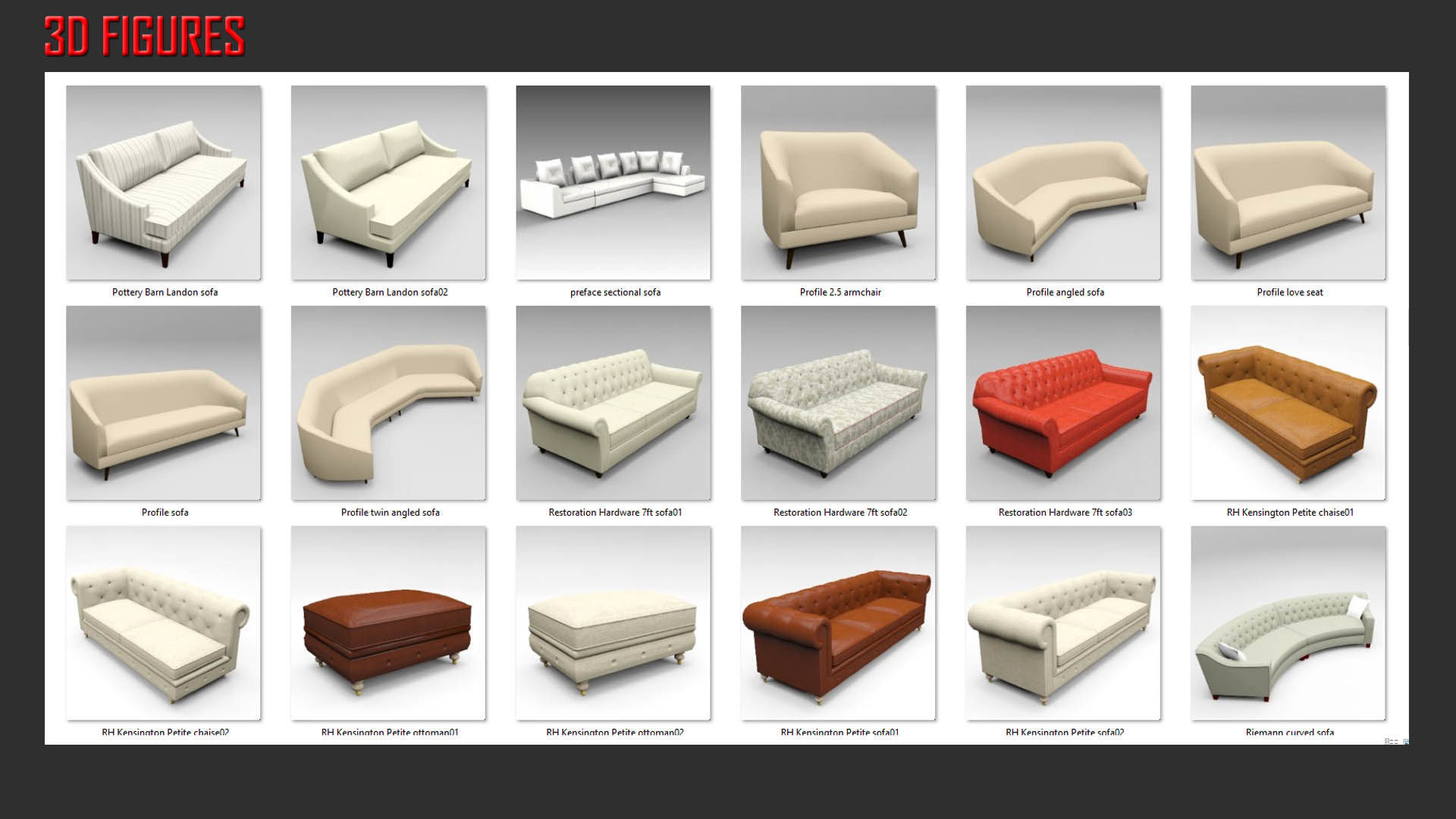 Low Poly Seating Low-poly 3D model_20