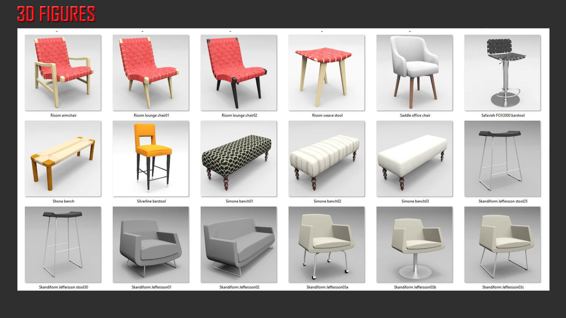 Low Poly Seating Low-poly 3D model_21