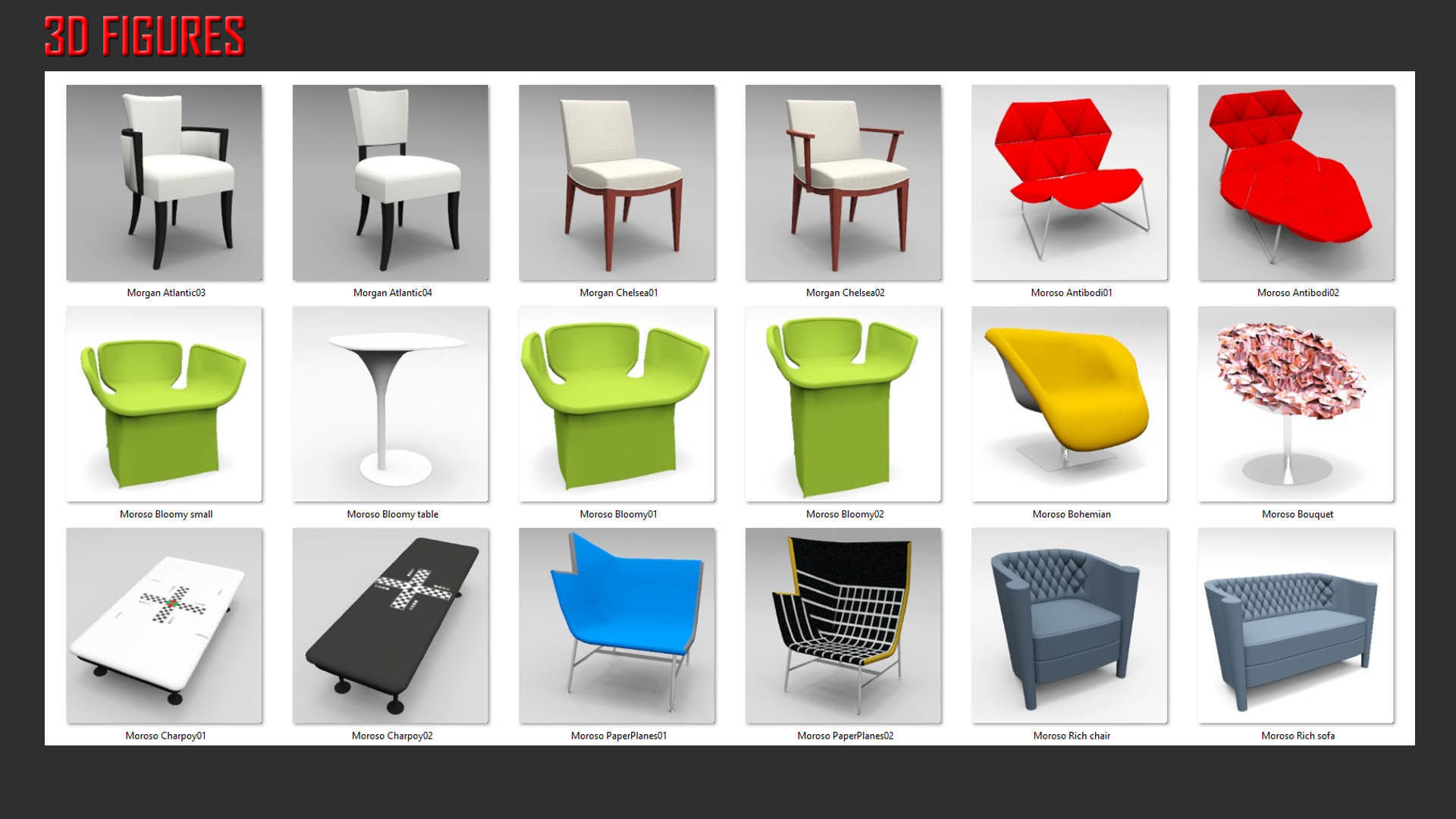 Low Poly Seating Low-poly 3D model_18