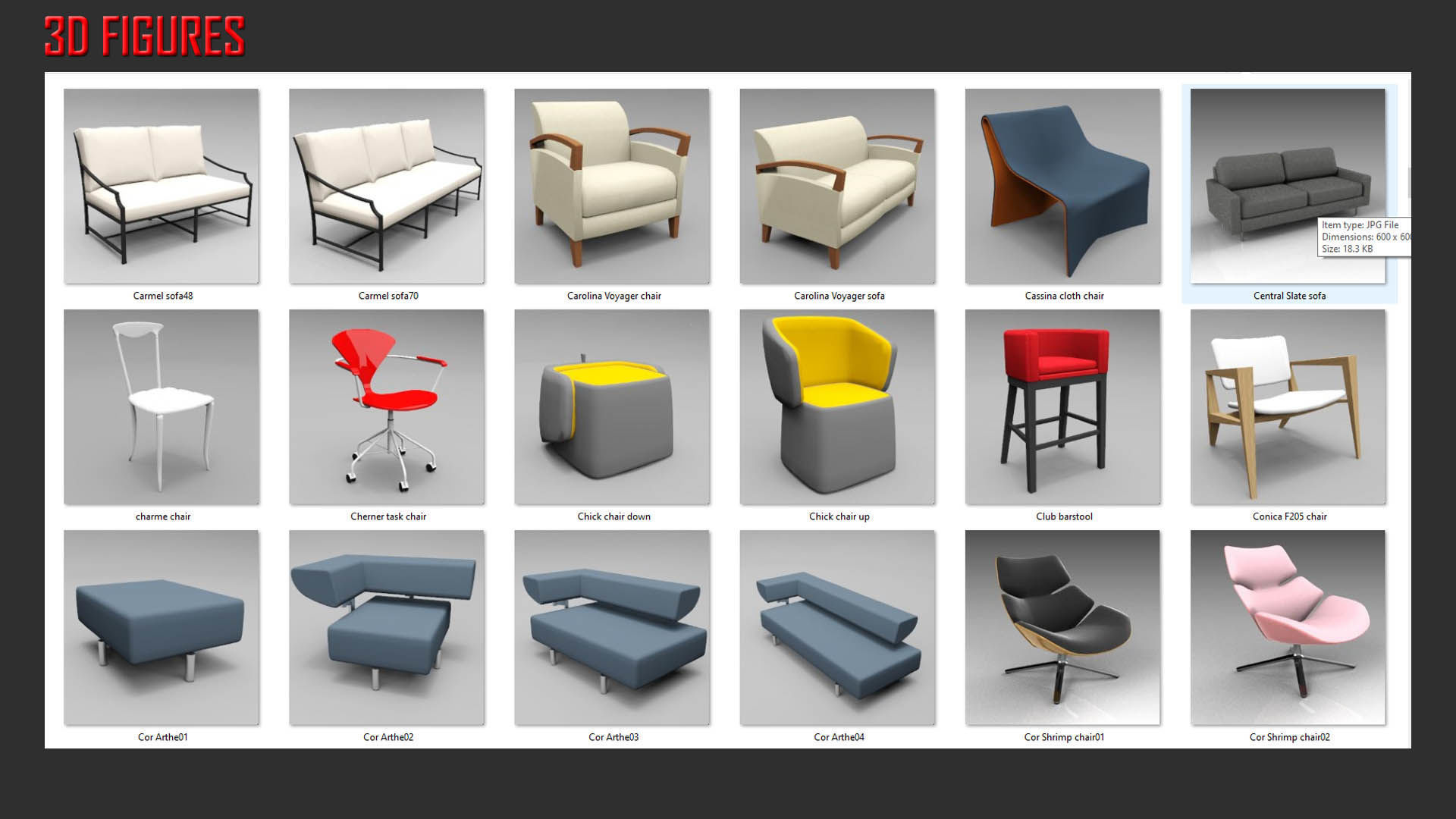 Low Poly Seating Low-poly 3D model_10