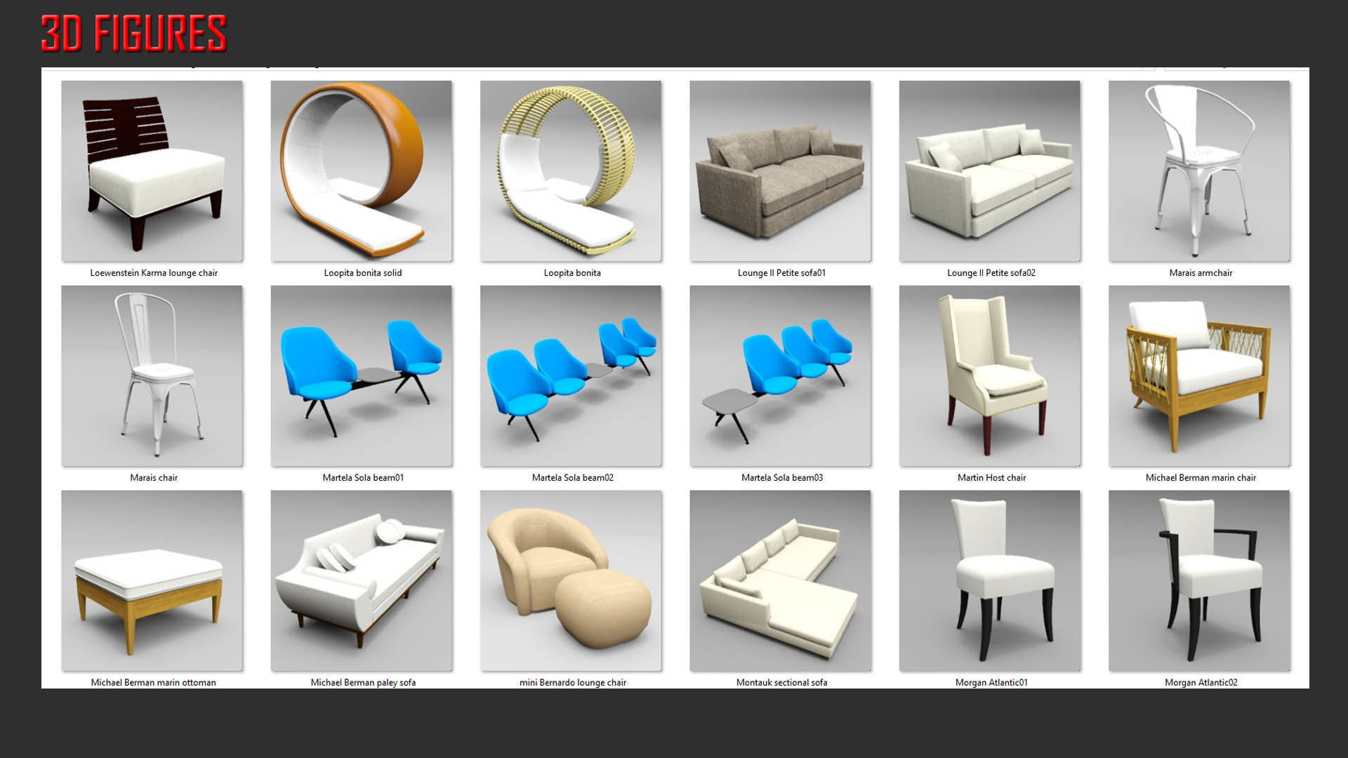 Low Poly Seating Low-poly 3D model_17