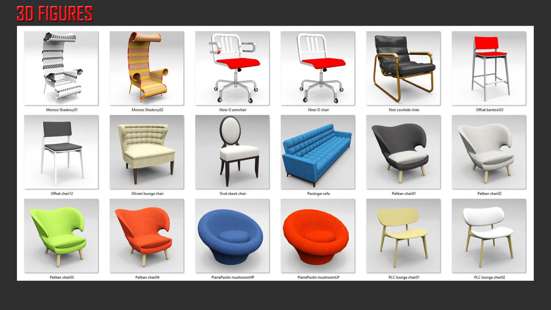 Low Poly Seating Low-poly 3D model_19