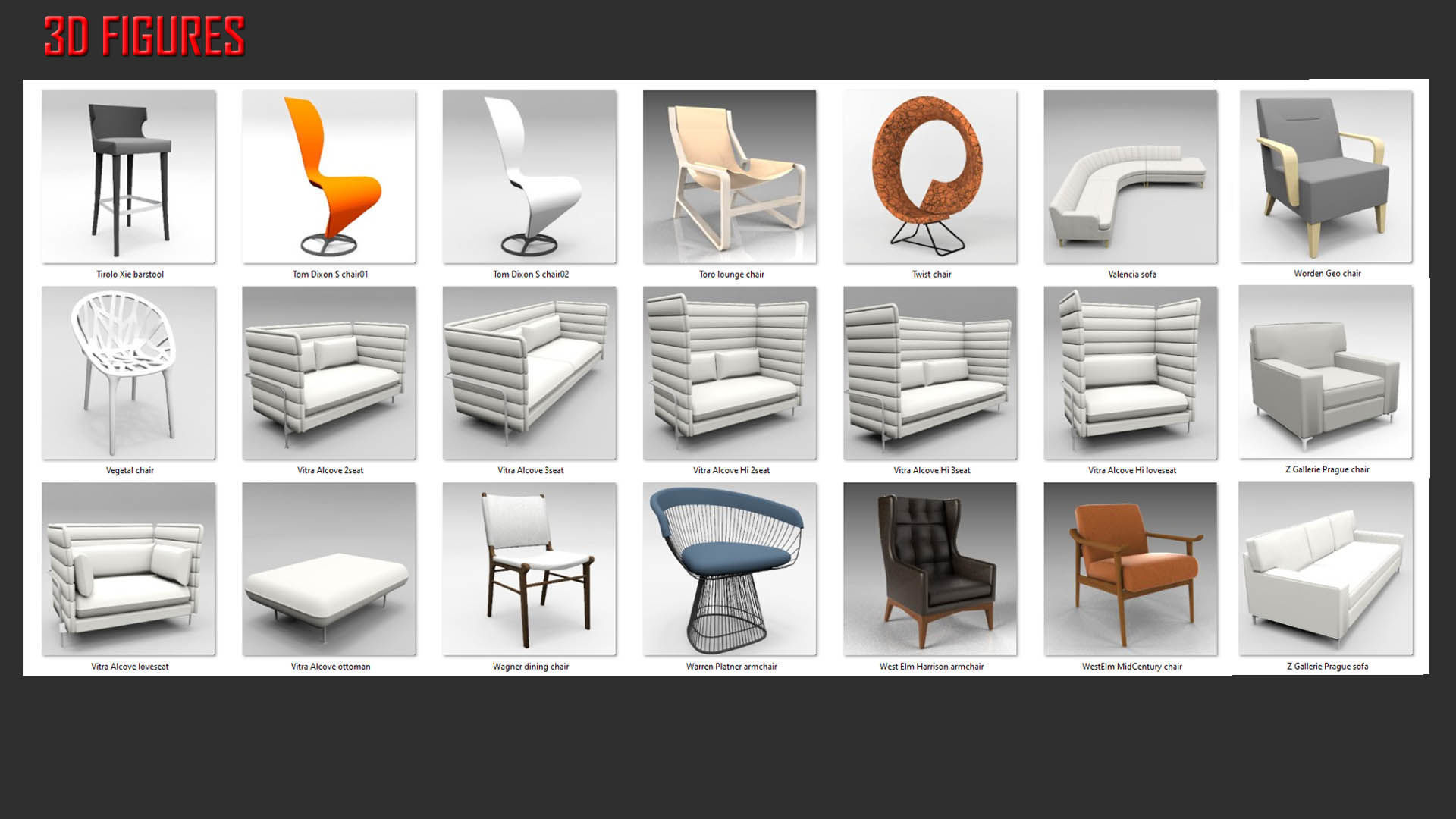 Low Poly Seating Low-poly 3D model_23