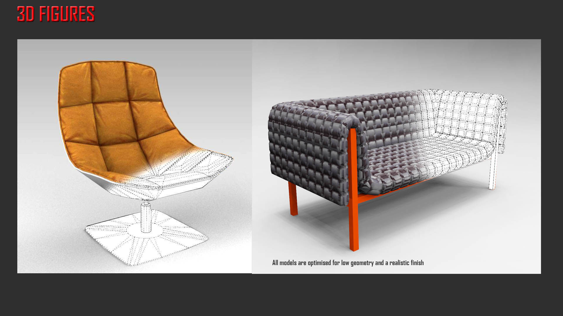 Low Poly Seating Low-poly 3D model_6