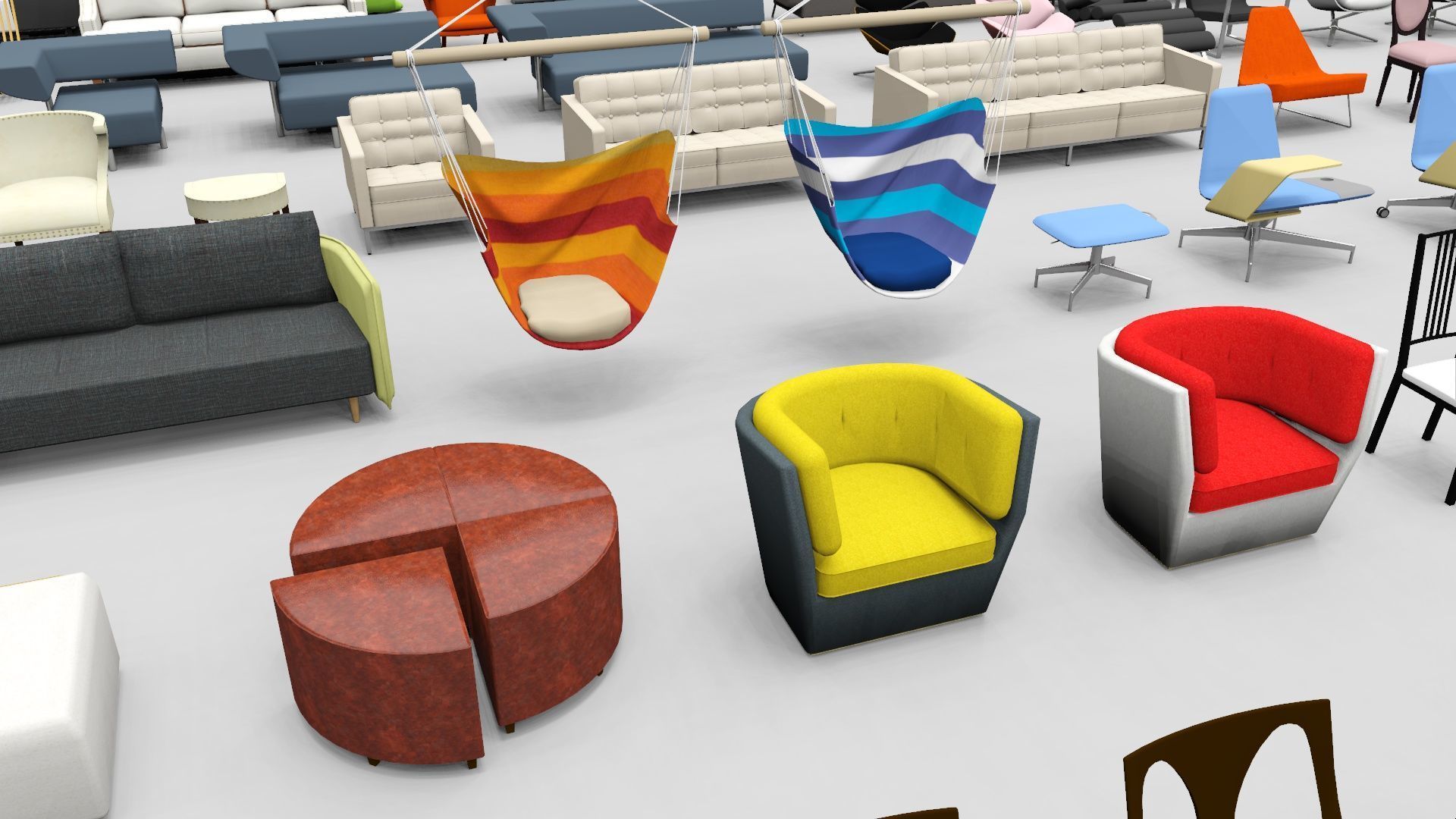 Low Poly Seating Low-poly 3D model_1