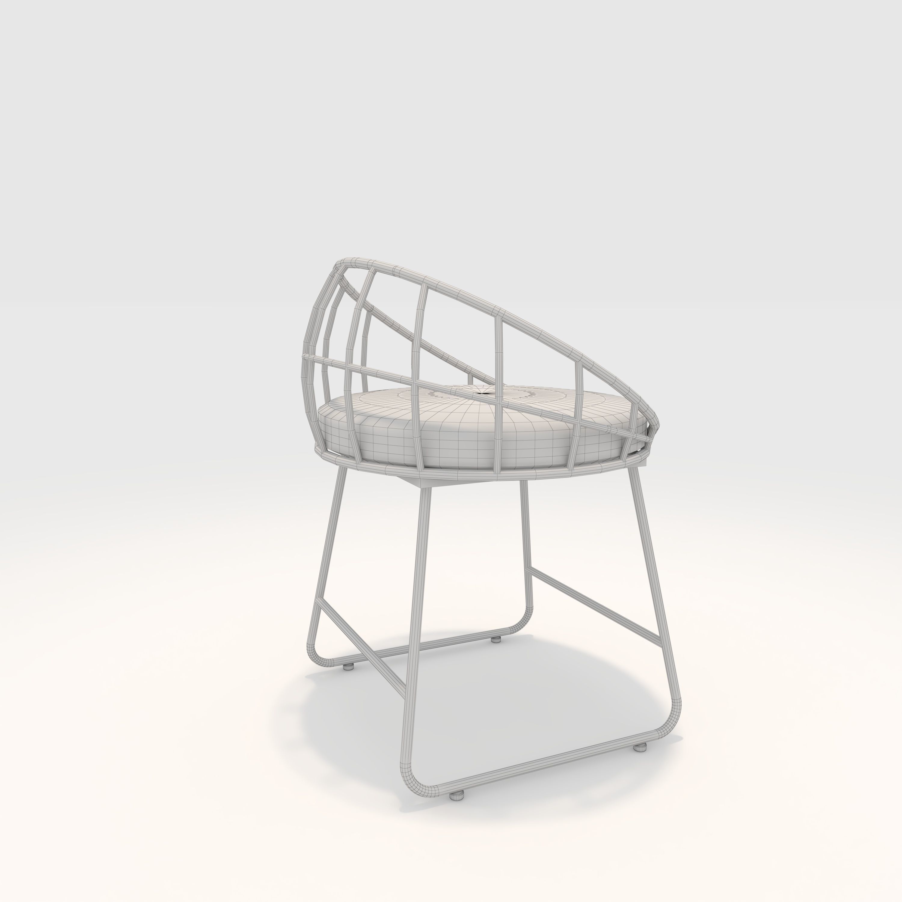 Chair 3 Low-poly 3D model_11