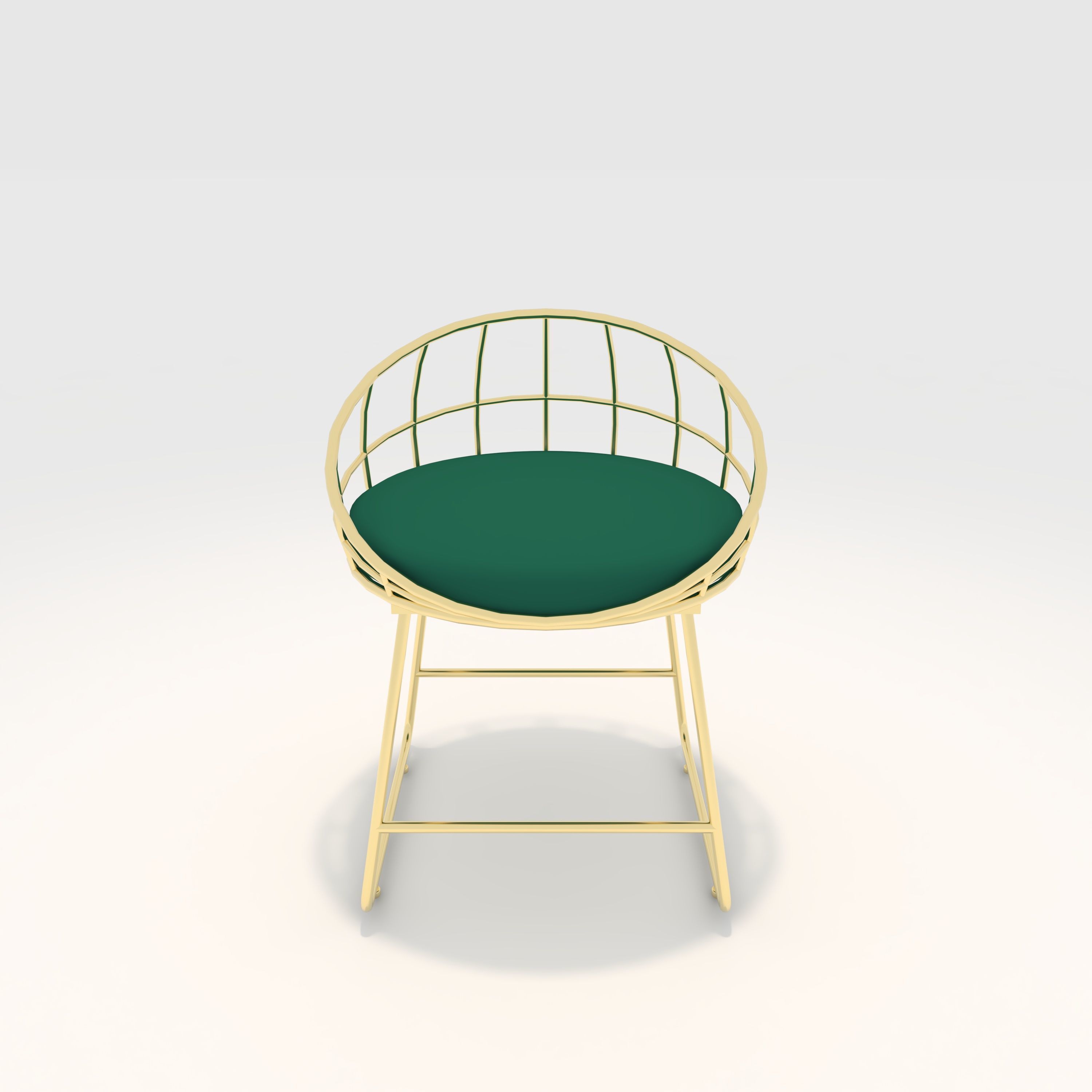 Chair 3 Low-poly 3D model_2